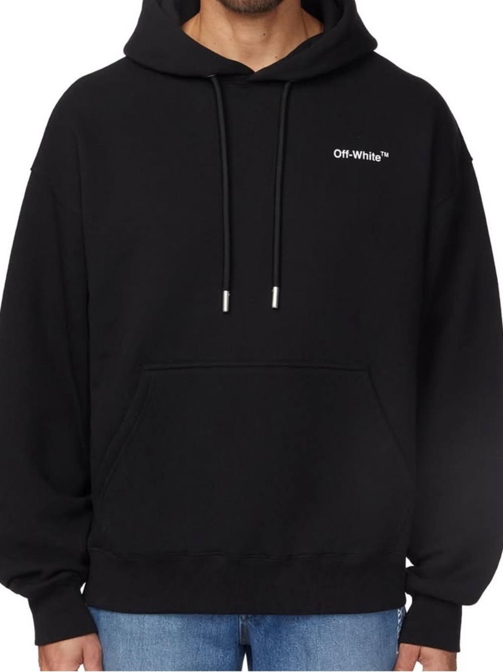 Off-White Black Pullover Hoodie size large